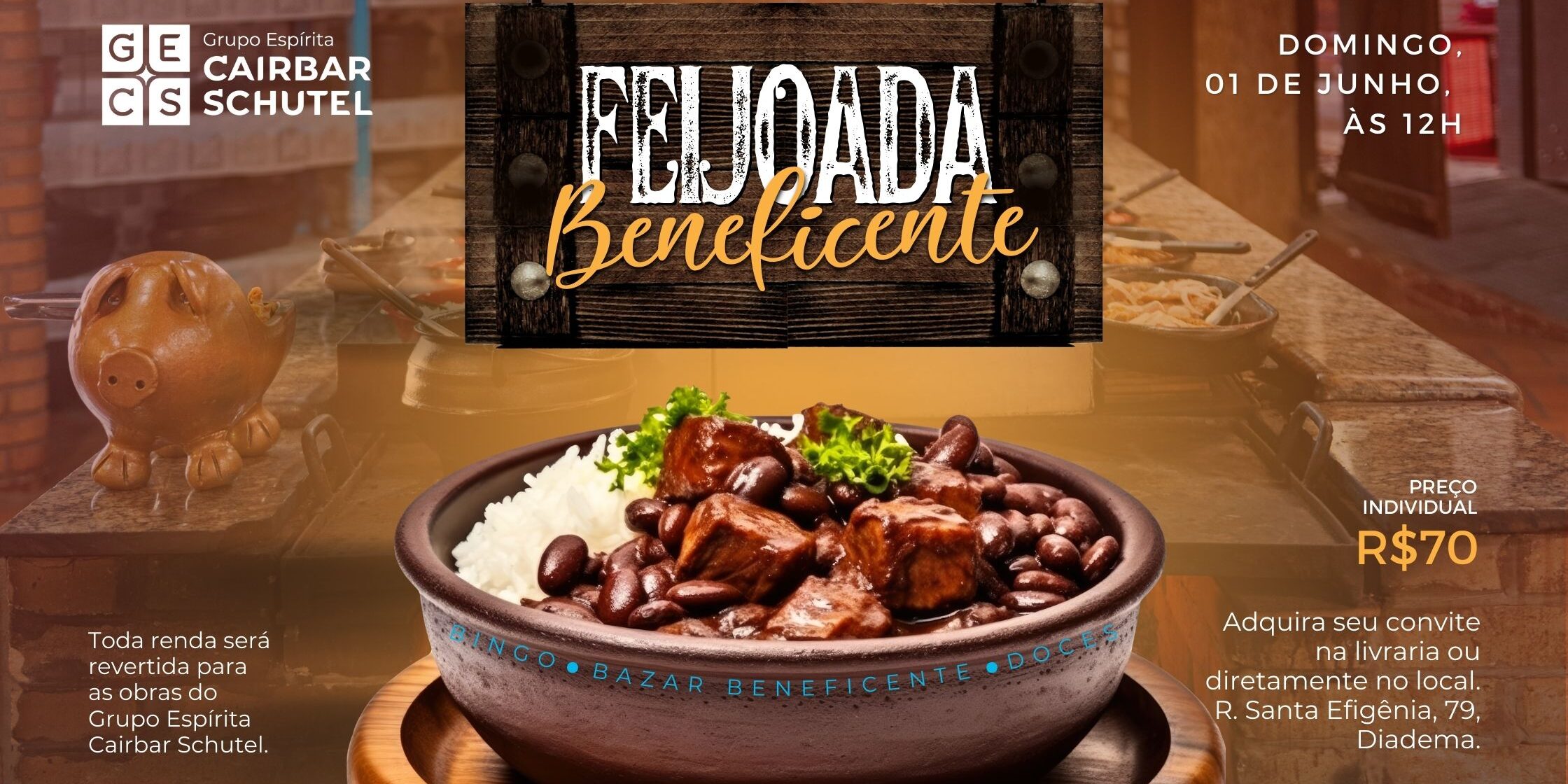 Feijoada Beneficente Grupo Espírita Cairbar Schutel