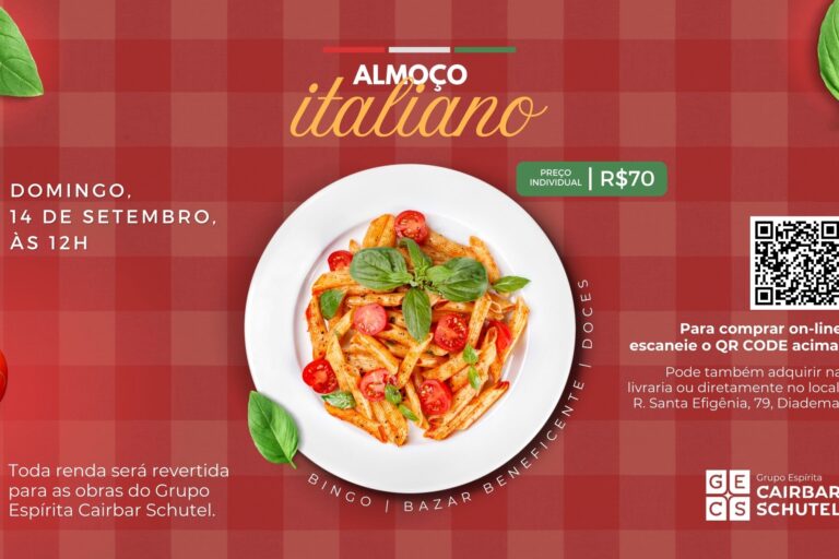 Almoço Italiano Beneficente em Diadema – 14 de setembro
